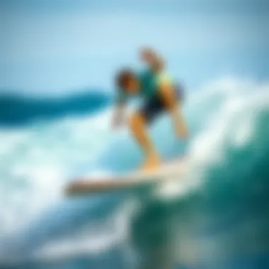 Surfboard in Action During Ollie Close-up of a surfboard during an ollie