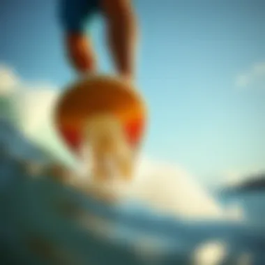 Surfer's Feet Engaged in Ollie Dynamic view of a surfer's feet during ollie