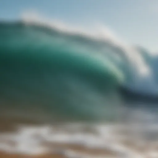 Tranquil ocean waves gently lapping at the shore