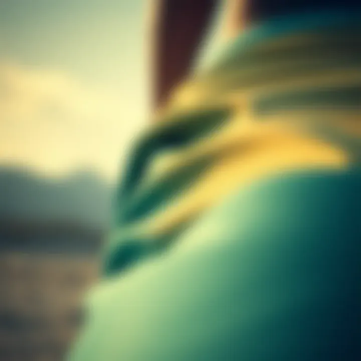 Innovative Materials of Stretch Boardshorts Close-up of innovative materials used in stretch boardshorts