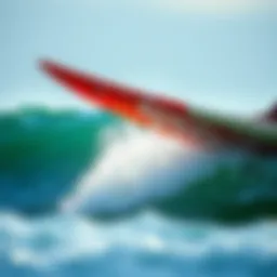 Dynamic surfboard prop in action