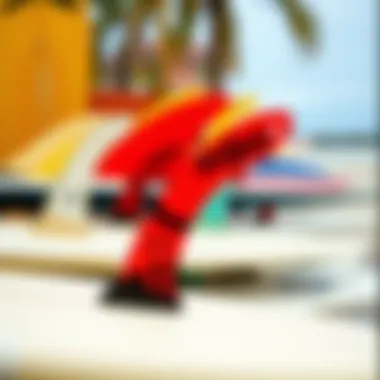 Diverse surfboard props for different styles Various types of surfboard props displayed
