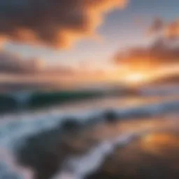 A vibrant sunset over the Hawaiian coastline symbolizing peace and connection