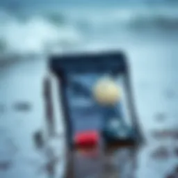 Waterproof pouch showcasing its sleek design and durability