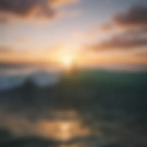 A breathtaking view of a sunrise over the ocean