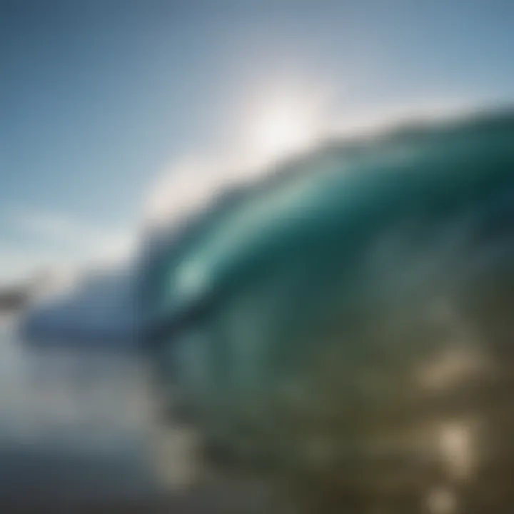 Calm ocean waves lapping at the shore