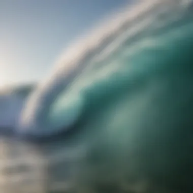 Close-up of ocean waves creating a soothing rhythm