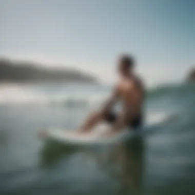 Surfer enjoying the soothing sound of the ocean