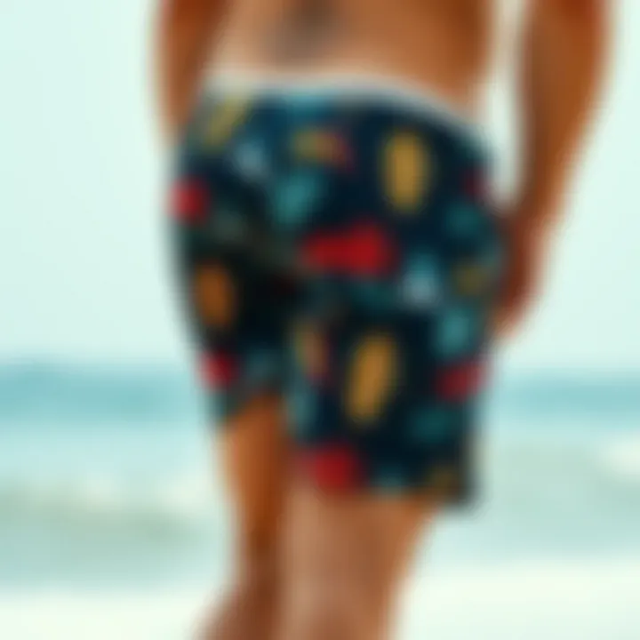 Evolution of Boardshort Design Artistic representation of boardshort design evolution