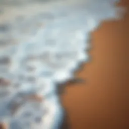 Gentle waves lapping on a sandy beach