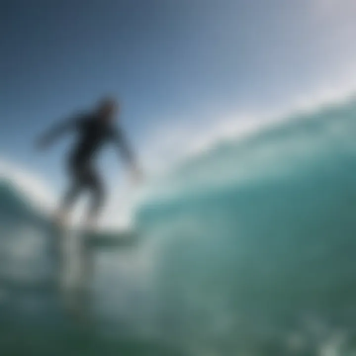 A surfer enjoying a wave while visibly hydrated