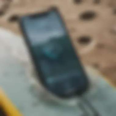 Close-up of a hydration app displayed on a smartphone