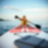 Recreational paddleboard on calm waters