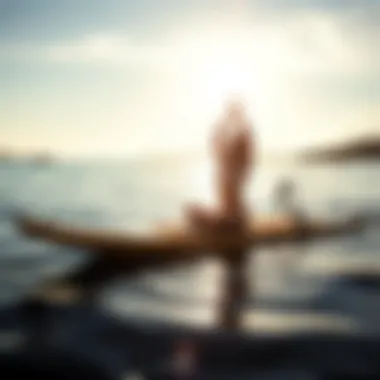 Yoga session on a paddleboard