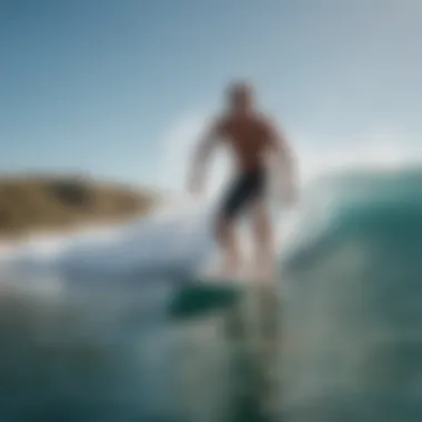 Surfer analyzing wind speed conditions