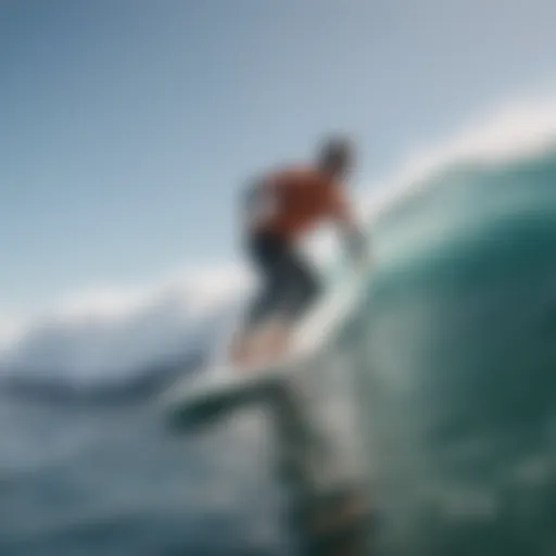 Surfer showcasing a modern rib guard in action