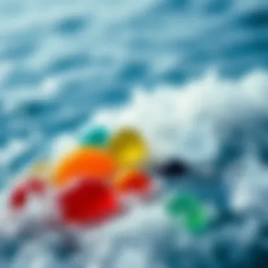 Chemical composition of seawater showcasing various elements