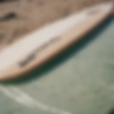 Close-up of essential features on a surfboard for beginners