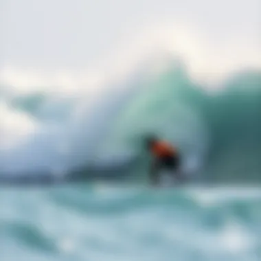 Mastering Surf Techniques Dynamic surfing maneuvers showcased on a large wave