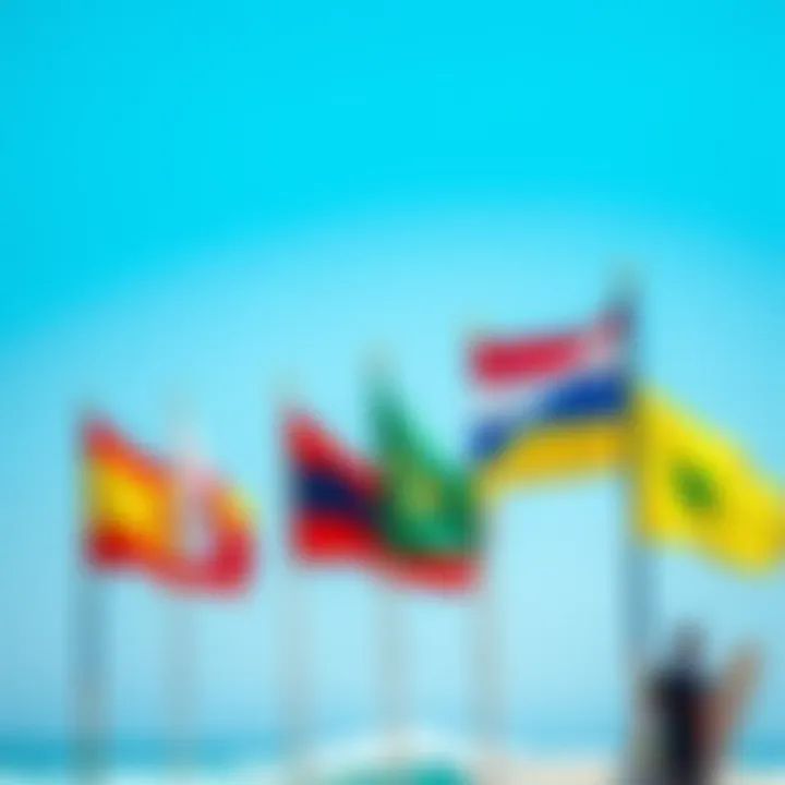 Color coding system of surf flags