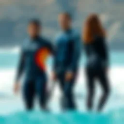 Detailed illustration of different body shapes and wet suit fit