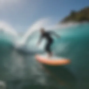 Surfers enjoying the waves, showcasing the impact of climate on surfing