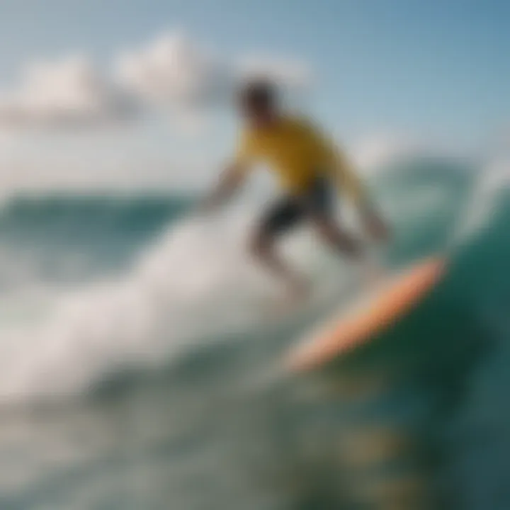 Surfboard enthusiast analyzing wave conditions based on wind data