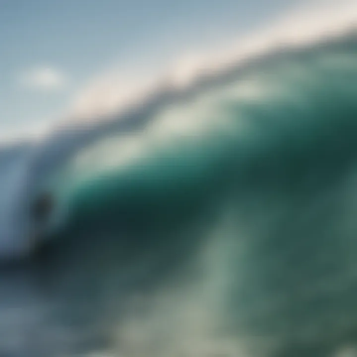 Visual representation of different wind patterns affecting waves