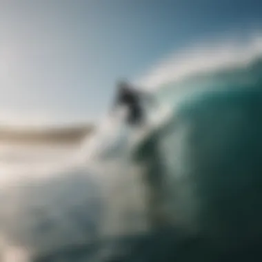 Surfers enjoying ideal conditions influenced by wind speed