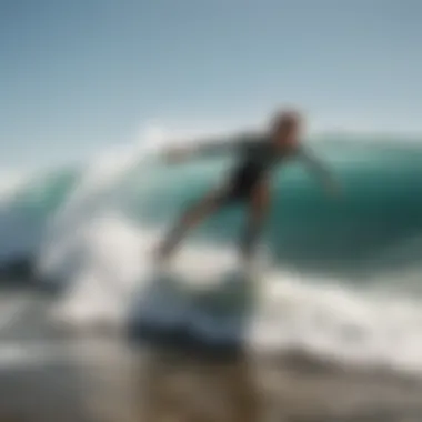 Surfer wearing Vans Surf Boot in action on the waves