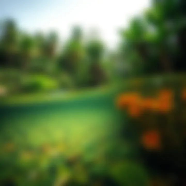Ecosystem Health vs. Water Pollution A vibrant ecosystem contrasted with a polluted waterway