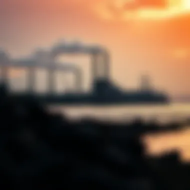 Industrial Waste Impacting Water Bodies An industrial factory emitting waste into a river