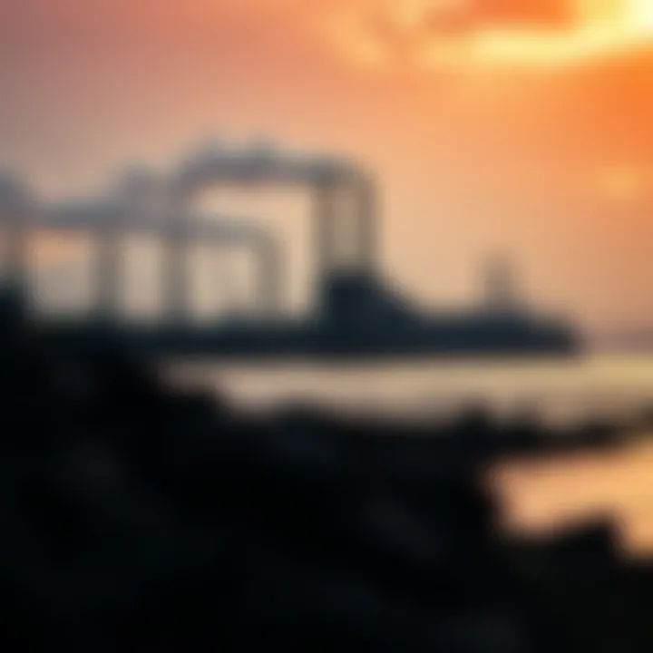 Industrial Waste Impacting Water Bodies An industrial factory emitting waste into a river