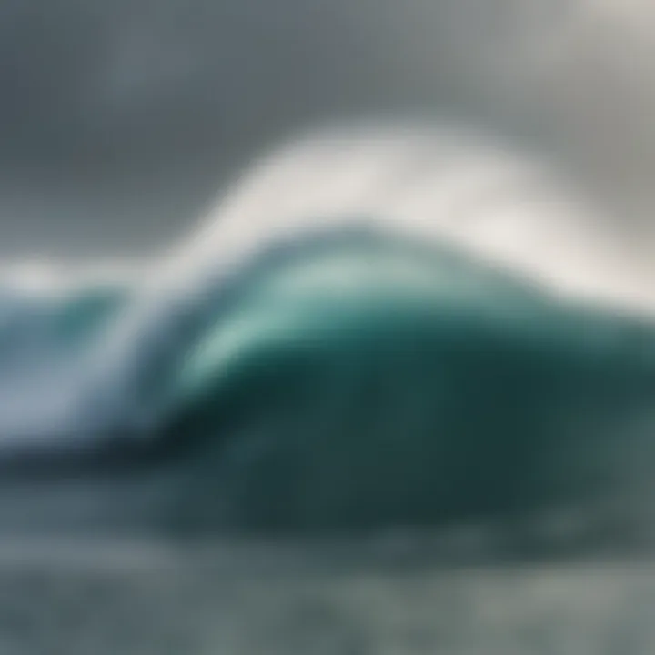 Ocean waves influenced by wind patterns